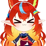 Chibi Aika, happy, eyes closed