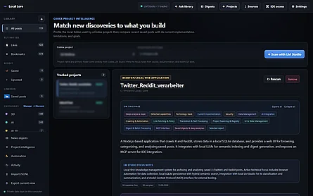 Projects: profile of a local codebase
