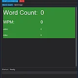 Main window: real-time word count