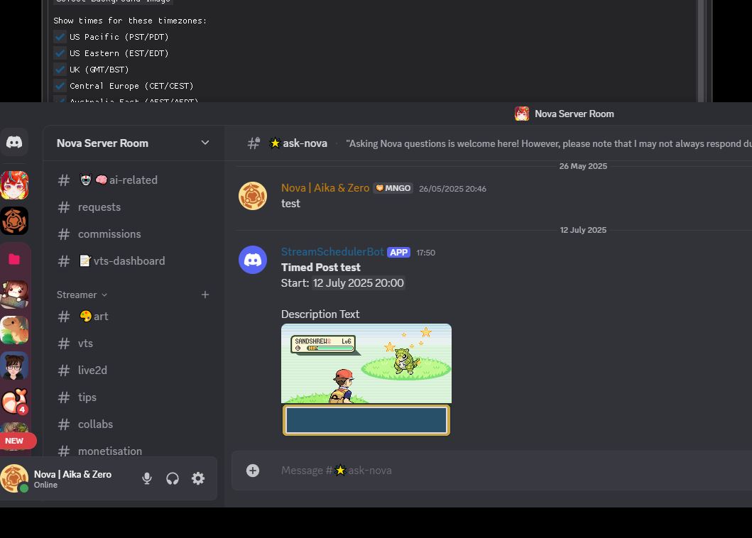 Example automatically scheduled Discord Event Post